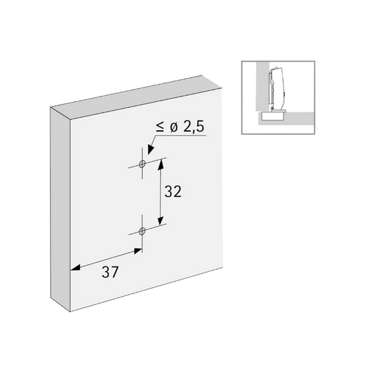 Sensys balama aplicata cu placuta de montaj 3D reglabil +-2mm cu holsurub premontat H=1.5mm