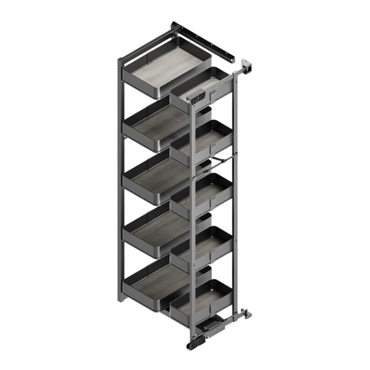 Coloană extensibilă Harmony pentru camară cu balamale, lațime modul 450 mm înălțime 1.480 mm, oțel și lemn, gri antracit