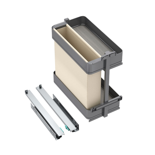 Coș Jolly și coș pâine Harmony 300 mm, H700 mm,extracție totală și amortizare, oțel și lemn, stânga