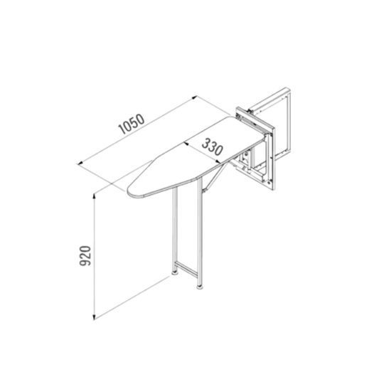 Masă de călcat extractibilă, alb, cu amortizare, Starax