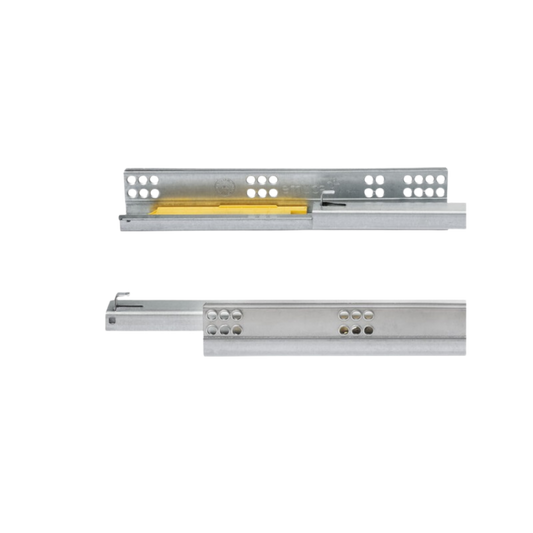 Glisiera sub sertar 440 mm, push to open, extractie partiala, 25kg