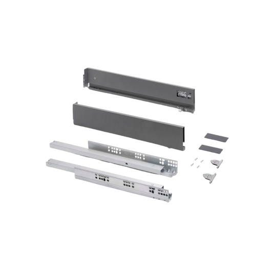 Sertar Vertex 450 mm, H93 mm, pal 18, soft close, 3D, extragere totala 40kg gri antracit
