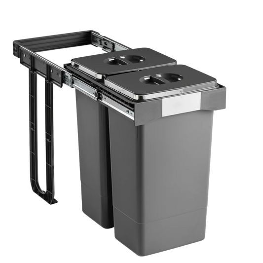 Cos de gunoi Free Jazz 40 incorporabil, colectare selectiva, 2 compartimente x 26 litri