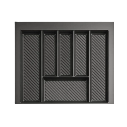 Suport organizare tacamuri Max, gri grafit, pentru latime exterioara corp 600 mm, montabil in sertar de bucatarie, 490x550 mm