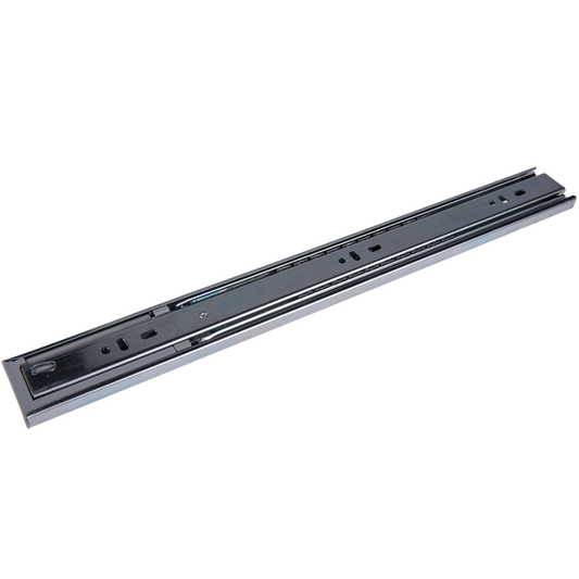 Glisieră TEKO cu bile și amortizor, zincat alb, extracție totală, 400 x 45 mm