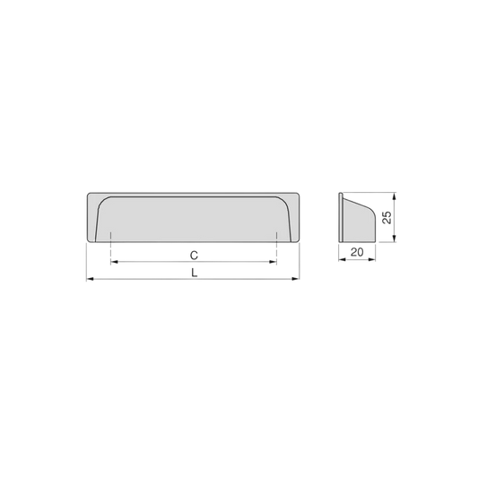 Mâner mobilier Casablanca distanța între găuri 96mm