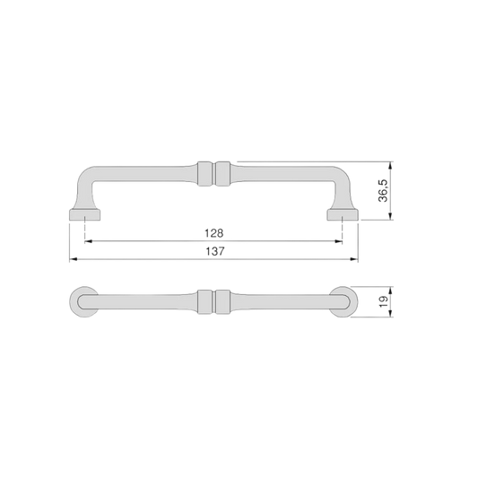 Mâner mobilier Baghdad distanța între găuri 128mm