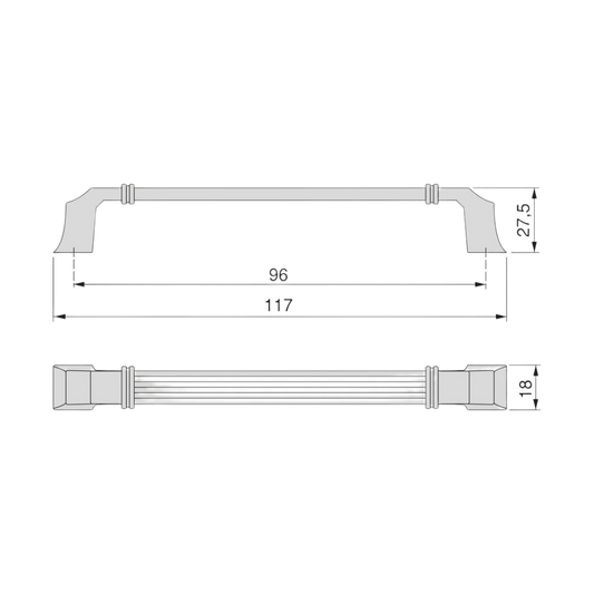 Mâner mobilier Bangkok distanța între găuri 160mm