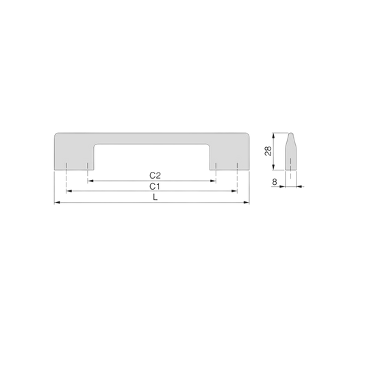 Mâner mobilier Baltimore distanța între găuri 128mm