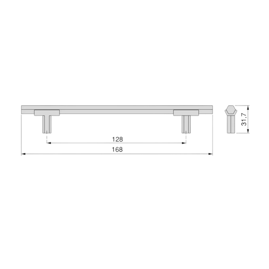 Mâner mobilier Riad distanța între găuri 192mm