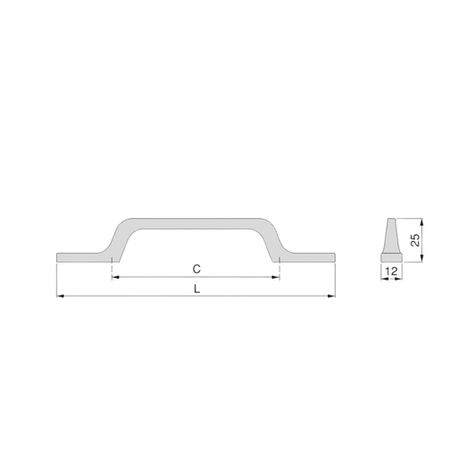 Mâner mobilier Osaka distanța între găuri 96mm