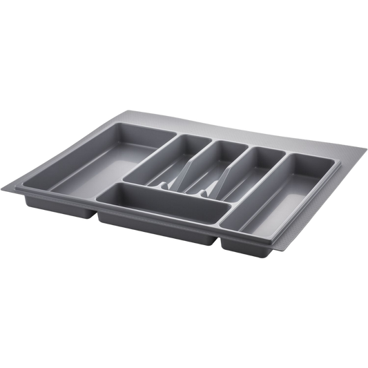 Suport organizare tacamuri, gri metalizat, pentru latime exterioara corp 600 mm, montabil in sertar de bucatarie