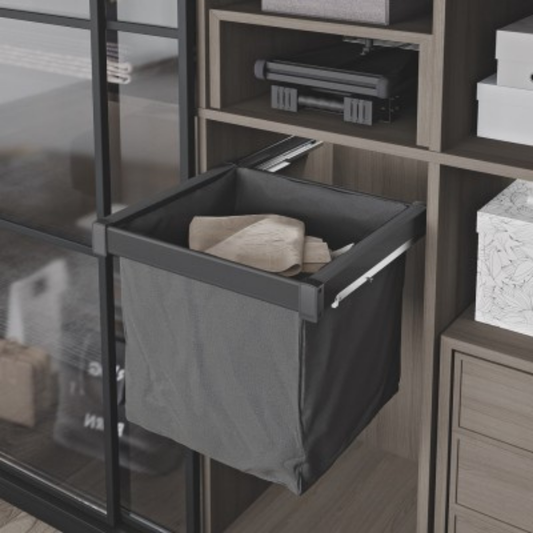 Sertar tip coș de rufe, antracit, 60 cm, prindere laterală – Starax