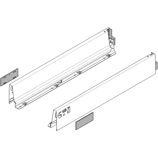 Laterala sertar TANDEMBOX M 450 mm, dr/stanga, alb-crem Intivo/Antaro 378M4502SA Z R+L V20SEIW