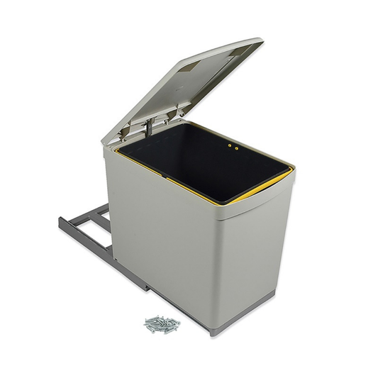 Coș gunoi bucătarie incorporabil 1 x16 litri cu capac automat, gri
