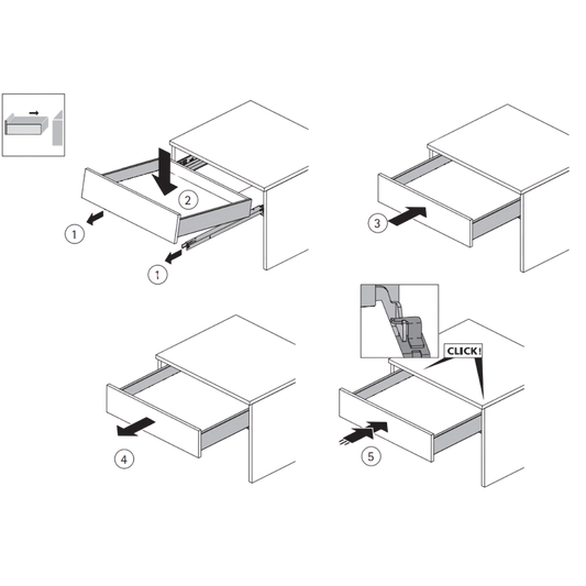 Sertar AvanTech YOU H101 – L400 mm ALB – Hettich