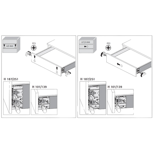 Sertar AvanTech YOU H101- L450 mm ALB – Hettich