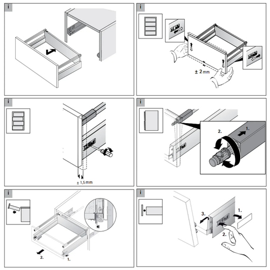 Sertar InnoTech Atira H70 / L300 mm, antracit – Hettich