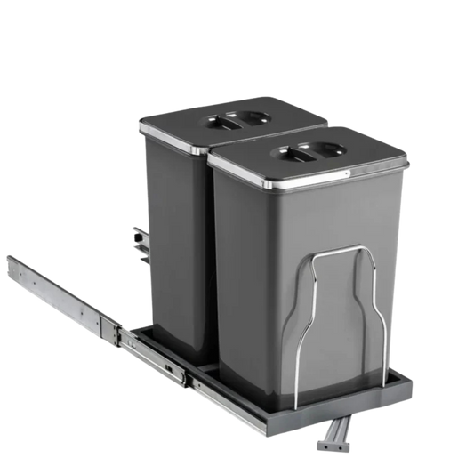 Cos de gunoi incorporabil, Patty 45 Automatic, colectare selectiva cu 2 recipiente x 15 litri