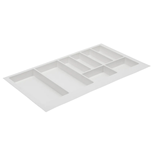 Suport organizare tacamuri Axispace, alb, pentru latime exterioara corp 900 mm, montabil in sertar de bucatarie