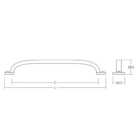 Mâner pentru mobilier, Firm, L:93.8