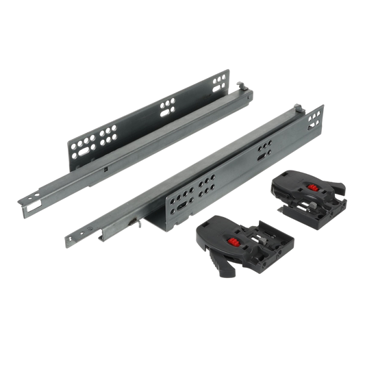 Riex NU30 Glisiere ascunse, extracție parțială, amortizare, 25 kg, 400 mm, reglaj 2D