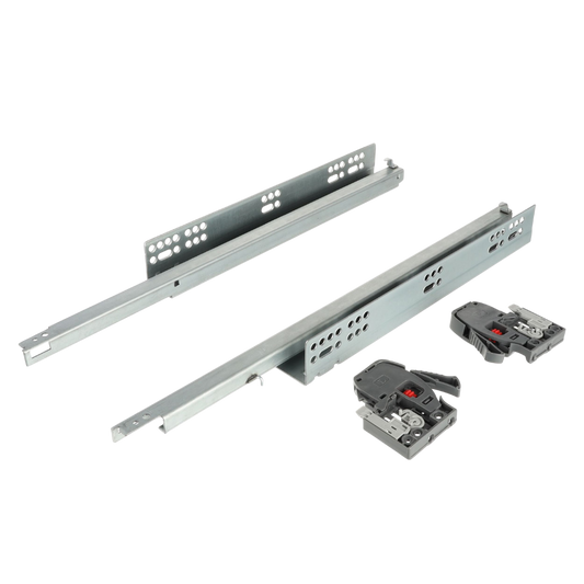 Riex NU30 Glisiere ascunse, extracție parțială, amortizare, 25 kg, 500 mm, reglaj 2D