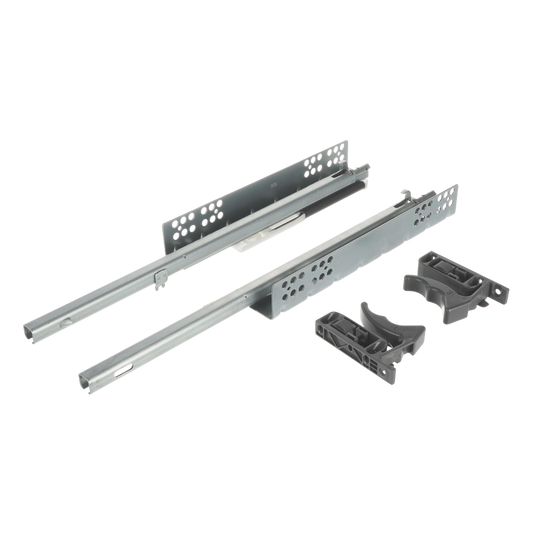 Riex NU04 Glisiere ascunse, extracție parțială, amortizare, 25 kg, 400 mm, reglaj 1D