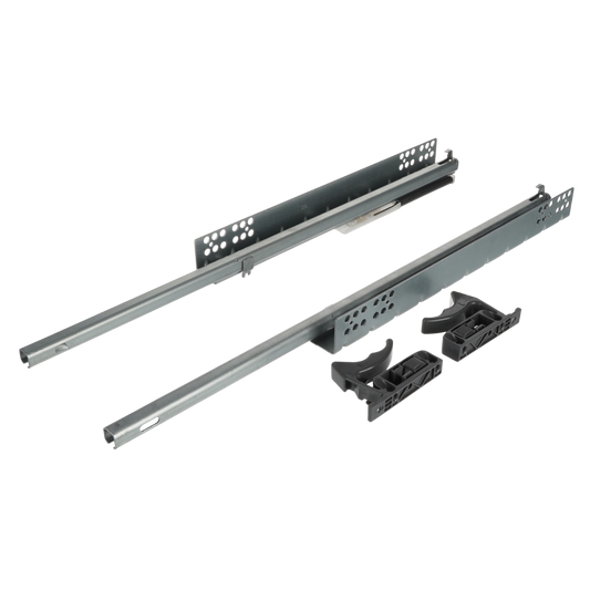 Riex NU04 Glisiere ascunse, extracție parțială, amortizare, 25 kg, 500 mm, reglaj 1D