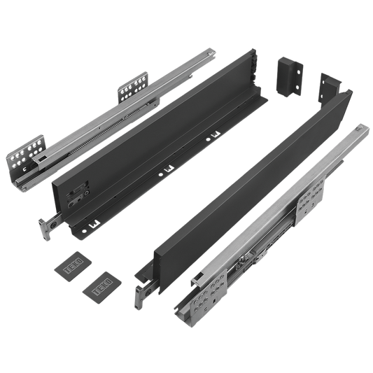 Sistem pentru sertar Teko Slim, metal, antracit, 40 kg, 450 x 86 mm