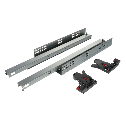 Riex NU80 Glisiere ascunse, extracție totală, amortizare, sincronizate, 40kg, 650mm, reglaj 3D